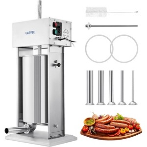 Vertical Sausage Stuffer, 5L/11LB Manual Meat Filler, 304 Stainless Steel with 5 Tubes & 2-Speed Gear, for Home and Commercial Use - 1 of 4