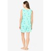 Dreams & Co. Plus Size 2-Piece Sleeveless Tee And Shorts PJ Set - 3 of 4