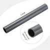 Unique Bargains Water Plumb DIY Crafts High Impact Rigid Round Pipes 8" Length ID 0.85" OD 1.02" Light Grey - 2 of 4