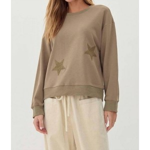 Women's Chenille Stars Sweatshirt - Jodifl - 1 of 4
