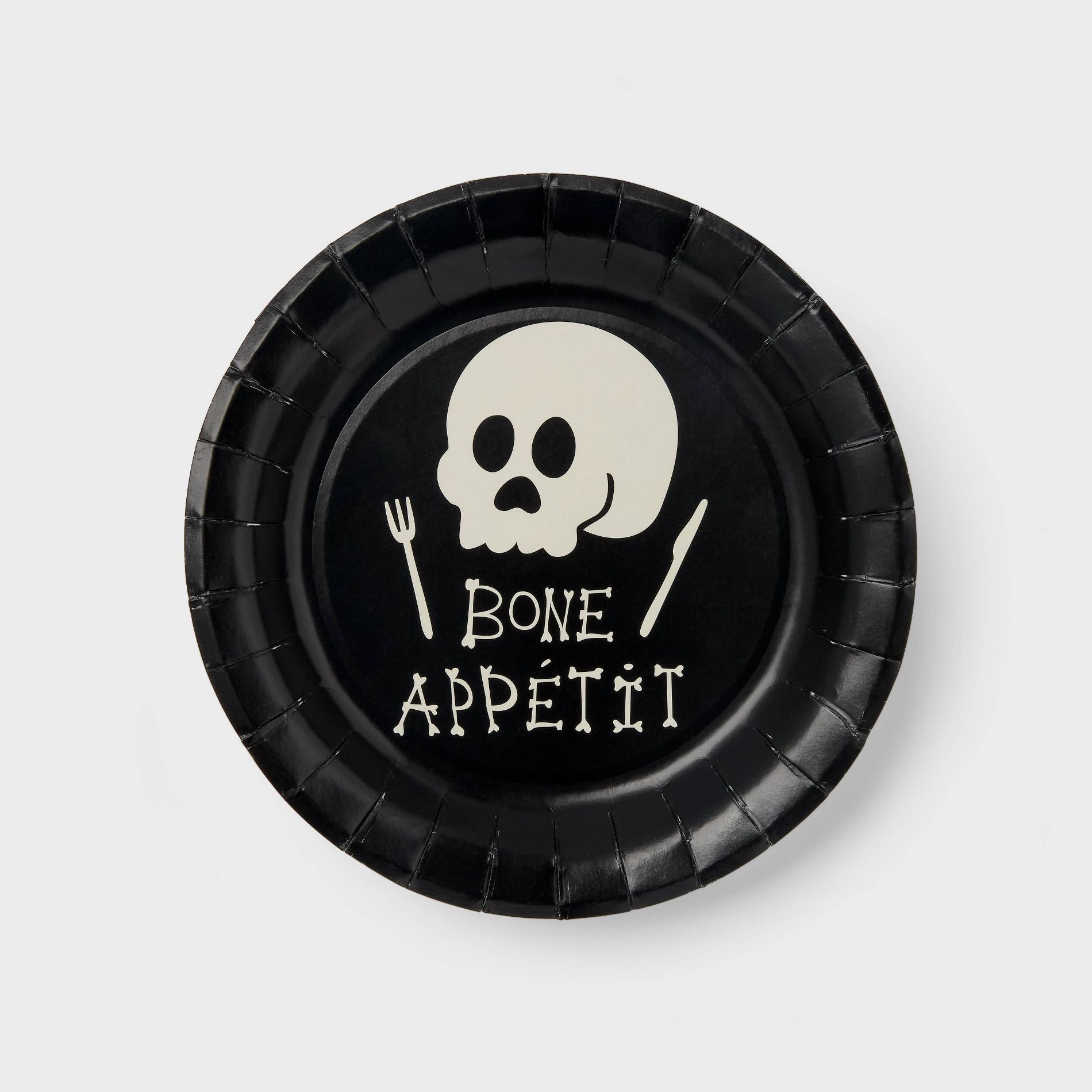 20ct Halloween Skull Snack Paper Plate -Spritz™