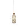 Toltec Lighting Paramount 1 - Light Pendant in  Matte Black/Brass with 5.5" Natural Fusion Shade - 2 of 2