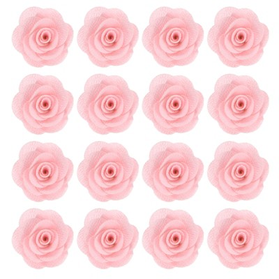 Unique Bargains Silk Alloy Created Camellia Flower Lapel Pin for Men Suit 2 x 1.3 inch 16 Pcs