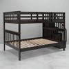 Full Over Full Stairway Bunk Bed with Storage Shelves, Convertible Design, Guard Rails, and Pine Frame - 3 of 4