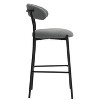 Grey Counter Height Bar Stools Teddy Fabric Cover Kitchen Island Counter Bar Stools - 4 of 4