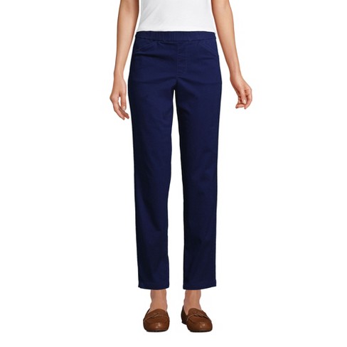 Lands' End Women's Petite Mid Rise Pull On Chino Ankle Pants - 18 ...
