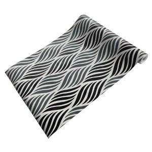 Slickblue Piano Wave Self-Adhesive Wallpaper - 45 Sq Ft Roll, Sleek, Flowing Wave Pattern, Easy to Apply - 1 of 3