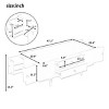Modern MDF Coffee Table with Drawers,Rectangle Coffee Table with Hidden Storage Compartments,Wood Coffee Table for Living Room-Coolbibila - 4 of 4