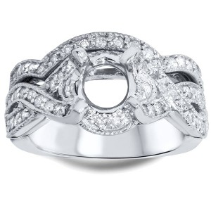 Pompeii3 7/8ct Diamond Engagement Wedding Ring Set Setting 14K - 1 of 4
