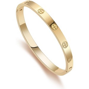 18K Gold-plated Bracelets for Women Friendship Love Bangle Bracelets Stainless Steel Bracelet Jewelry - 1 of 4