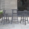 DSVIMOY Counter and Bar Stool Flexible Back Design for Contemporary Bars, Gray, 16.5"*19.7"*29.1" - 2 of 4