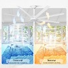 Wanze of Ocean 72 in. Indoor/Outdoor Downrod Mount Ceiling Fan with Light and Remote Control, 3-Color Dimmable, Reversible DC Motor - 3 of 4