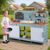 Costway Play Kitchen for Kids Wooden Toy Kitchen Playset with Chalkboard Grill Rack - 4 of 4