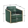 Deep-Seated Comfort: Corduroy Swivel Barrel Chair - 4 of 4