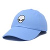 Dalix Alien Embroidered UFO Dad Hat Cotton Baseball Cap Adjustable Mens - 4 of 4