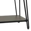 Industrial Upholstered Metal Bench Black - Olivia & May: Cotton Entryway, No Storage, Indoor Use - image 3 of 4