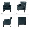 Set of 2 Wooden Upholstered Accent Chair Celadon Armchair | ARTFUL LIVING DESIGN - 4 of 4