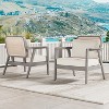 Okak Boho Style Outdoor Accent Chairs Upholstered Club Chairs,Set of 1/2,Patio Acacia Conversation seat for Porch,Garden&Backyard,400lbs Max - 4 of 4