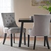 Dining Chairs Set of 2, Upholstered Side Chairs with Tufted Back and Wood Legs, Contemporary Kitchen Dining Room Chairs - 3 of 4
