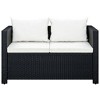 vidaXL Garden Dining Set Black Poly Rattan Large Modular - Black - 3 of 4