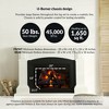 Duluth Forge 18 Inch 45,000 BTU Vented Natural Gas Fireplace Log Set with Manual Match Light Ignition and Damper Clamp, Heartland Oak - 2 of 4