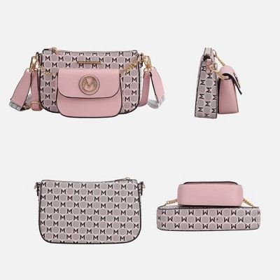 MKF Collection Ciri Crossbody Women's Double Bag Versatile, Monogram Design by Mia K- Light Blue — фото 6