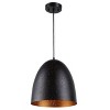 Chloe Lighting Ironclad Farmhouse 1 Light Textured Black & Gold Mini Ceiling Pendant 12" Wide - 2 of 3