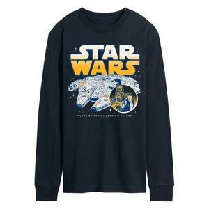 Men's - Star Wars - Han Chewy Mil Falc Long Sleeve Graphic T-Shirt - 1 of 3