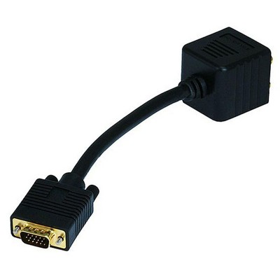 Monoprice Video Splitter - VGA(HD15) M to VGA(HD15) F X 2 (1 PC to 2 Monitors) for High Resolution