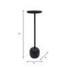Sagebrook Home Metal 25"H Drink Table in Black Finish with Round Top Design for Stylish and Functional Living Space Ambiance and Function - 4 of 4