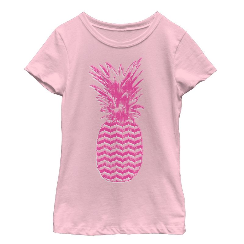 Girl's Lost Gods Geometric Print Pineapple T-Shirt, 1 of 4