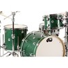 DW Collector's Series 3-Piece Shell Pack With 24" Bass Drum Green Glass Chrome Hardware - 2 of 2