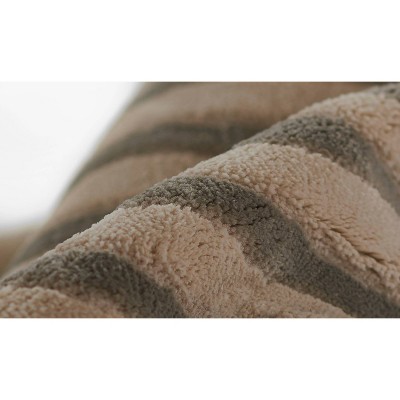 Xander Gray and White Striped Synthetic Runner Rug
