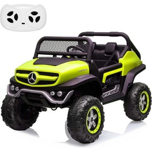 Kids Ride On Truck, 12V Licensed Mercedes-Benz Unimog with Remote Control, Battery Powered Electric Ride-On Car with Spring Suspension - 1 of 4