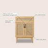 JONATHAN Y VAN1008 Javer 20 in. W x 18 in. D x 33 in. H Rattan Modern Farmhouse 2-Shelf Bath Vanity Cabinet Only (Sink Basin not Included), Oak - 4 of 4