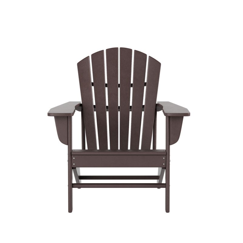 WestinTrends Dylan HDPE Outdoor Patio Adirondack Chair with Ottoman and Side Table (3-Piece), 3 of 7