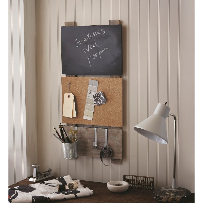 Bulletin Board with Chalkboard and Hooks - Threshold&#8482;, 3 of 6