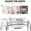 Toilet Safety Rail - Adjustable Detachable Toilet Safety Frame with Handles Stand Alone for Elderly, Handicapped - Fits Most Toilets MedicalKingUsa - 2 of 4