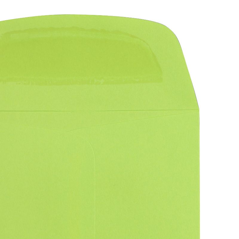 JAM Paper #6 Coin Business Colored Envelopes 3.375 x 6 Ultra Lime Green 356730556, 4 of 6