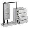 TIRAMISUBEST Open Style Bedroom Storage Wardrobe with 4 Drawers, Modern Armoire Closet Coat Rack with Storage Shelves - 4 of 4