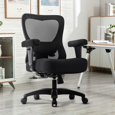 SKRAN Ergonomic Office Chair, High Back Computer Chair with 90-120° Tilt Lock and Wide Cushion, Adjustable Lumbar Support for Home Office