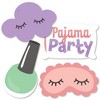 Big Dot of Happiness Pajama Slumber Party - Pillow, Mask, Cloud, & Nail Polish Bottle Decorations DIY Girls Sleepover Birthday Party Essentials 20 Ct - 2 of 4