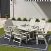 WestinTrends 7 Piece Outdoor Patio Dining Table and Modern Adirondack Armchair Set - 2 of 2