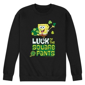 Men's - SpongeBob Squarepants - Luck Of The Square Pants Graphic Fleece Sweatshirt - 1 of 4
