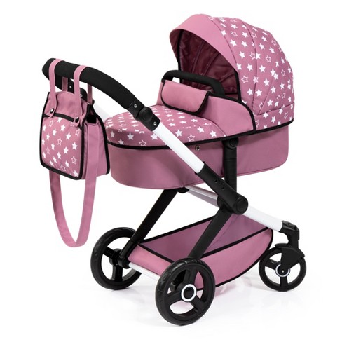 Bayer Design Xeo Pram Pink White Stars Convertible Foldable Target