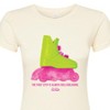 Women's - Barbie - Rollerblading Barbie the Movie Juniors Fitted Graphic T-Shirt - 2 of 3