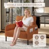 ModernLuxe Corduroy Accent Chair, Wide Seat Single Armchair with Side Pockets, Comfortable Reading Chair for Living Room & Bedroom - 4 of 4