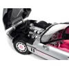 1986 Chevrolet Corvette Convertible Silver Met. w/Pink Interior "Silver Screen Machines" 1/18 Diecast Model Car by Auto World - 3 of 4