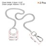 Unique Bargains Wallet Jeans Belt Handbag Nickel Plated Metal Clip Closure Chains - 2 of 4
