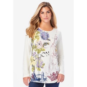 Roaman's Travel Graphic Long Sleeve Tee - 1 of 4